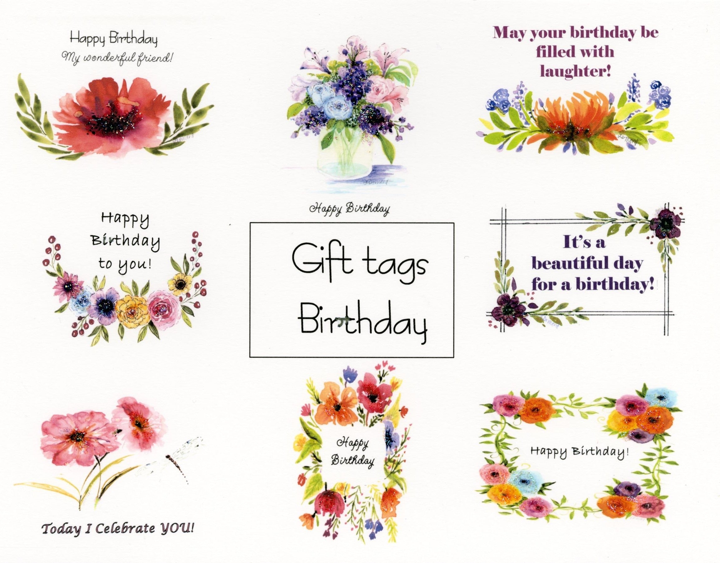 Gift Tags - Birthday's